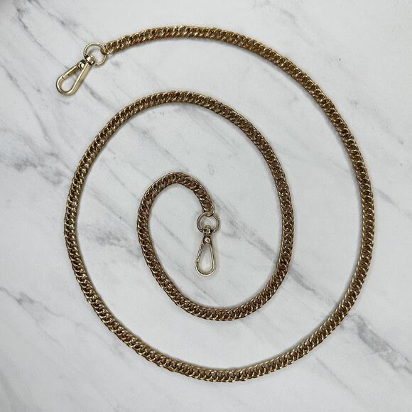 Gold Tone Chain Link Purse Handbag Bag Replacement Strap - Picture 1 of 11